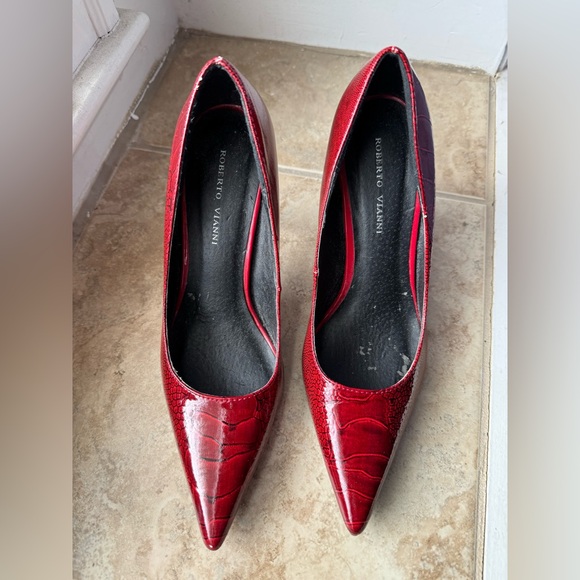 Roberto Vianni Red Crocodile print size 5.5 - Picture 4 of 4